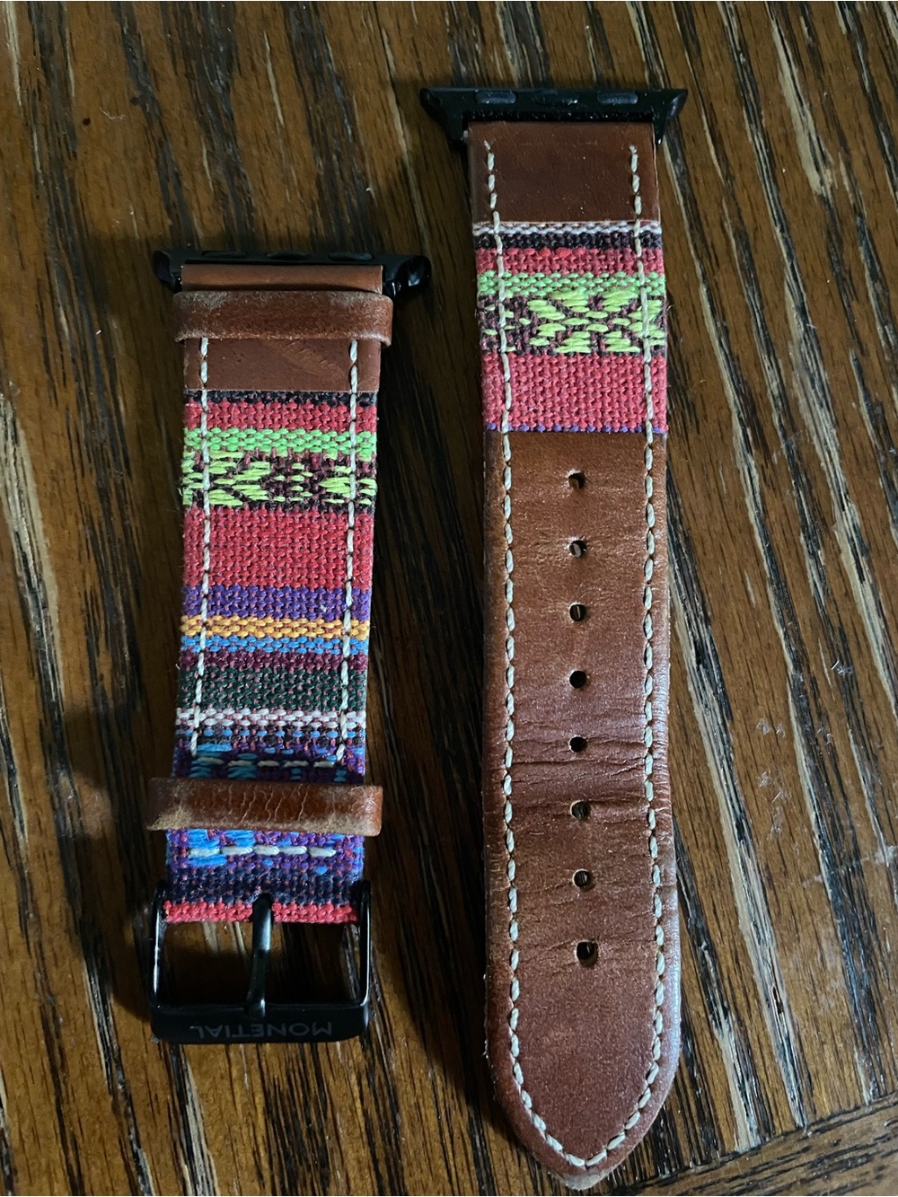 Monetial Leather Apple Compatible Watch Band 38/40mm